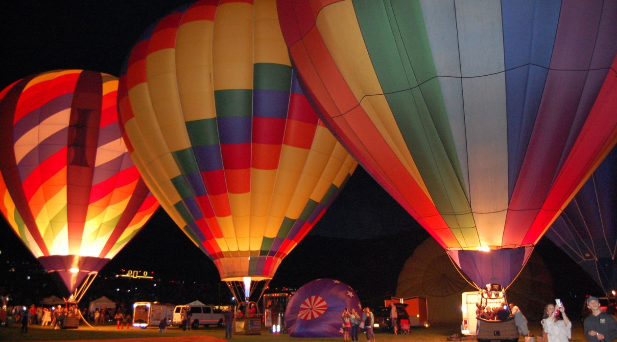 Hot Air Balloons at night